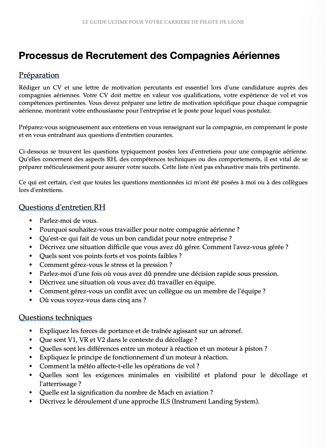 🇫🇷 Le Guide Ultime du Pilote de Ligne - Airline Career