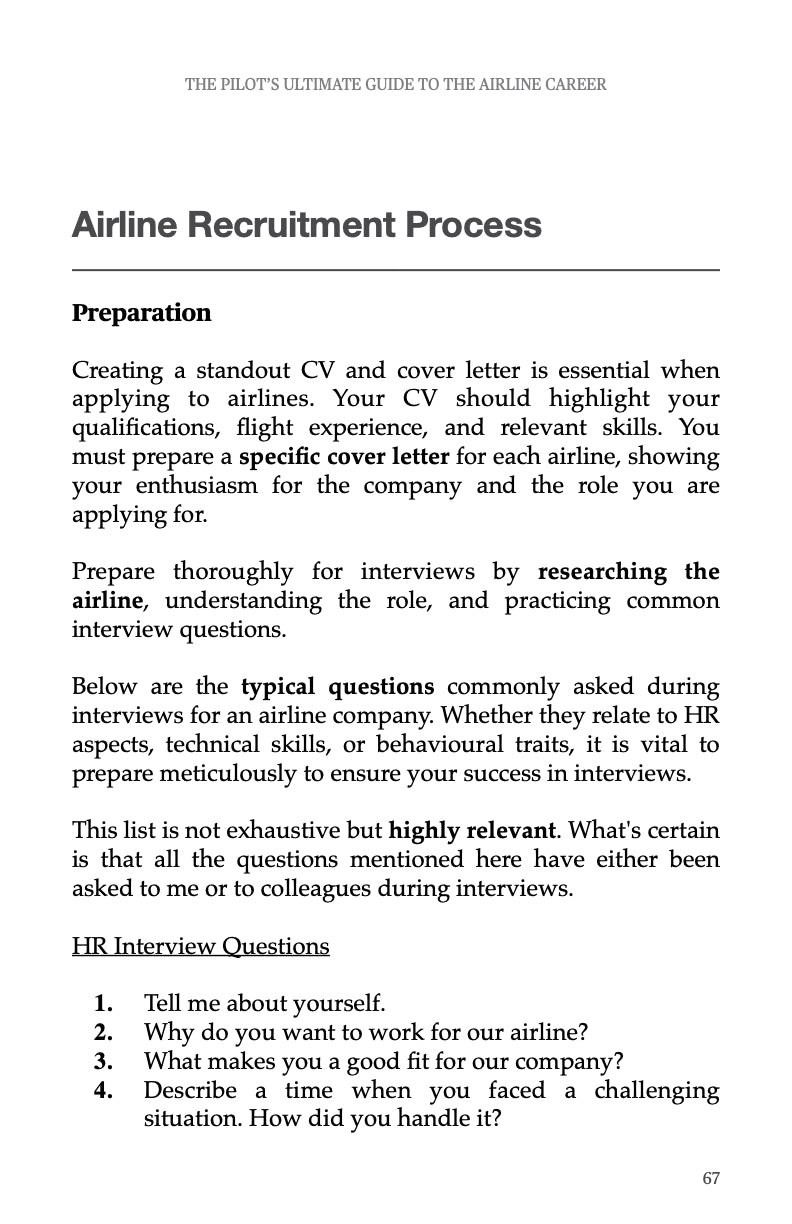 The Pilot's Ultimate Guide - Airline Career